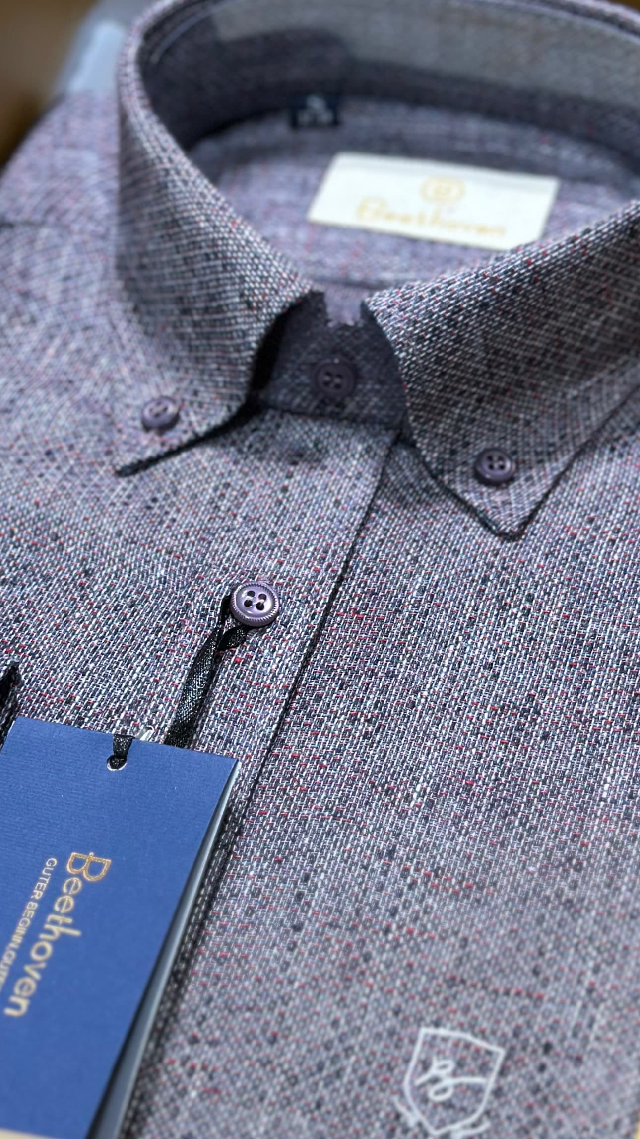 پیراهن آستین بلند مردانه Beethoven - کد 104